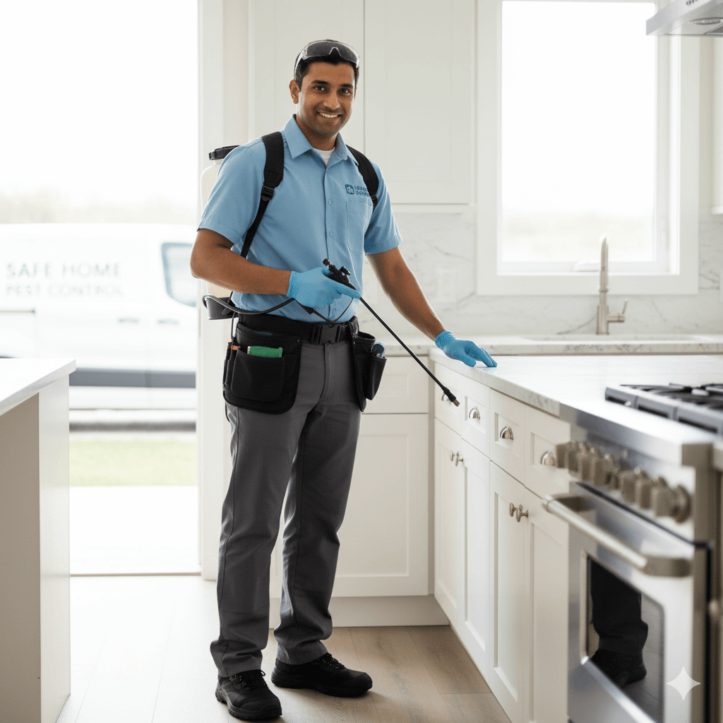 Professional pest control technician